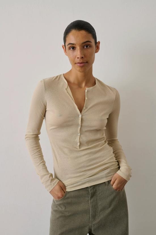 26SS 쉐르 긴팔 티셔츠 TSH0609 ECR01 Beige - SOEUR