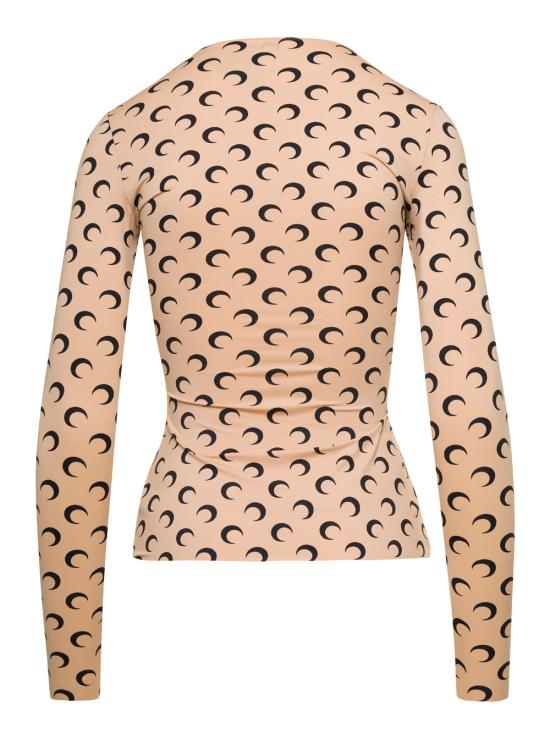 26SS 마린세르 크레센트 문 프린트 긴팔 티셔츠 WTS006ACJER0001TA10 Beige - MARINE SERRE