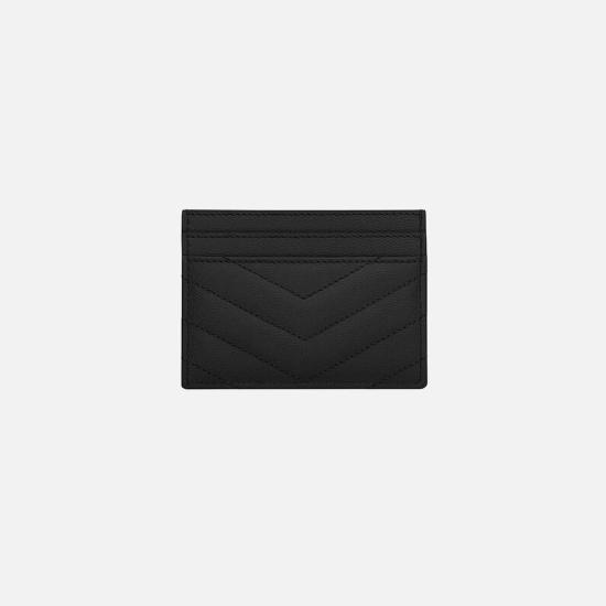 25FW 생로랑 카산드라 마틀라세 카드 케이스 423291BOW01 1000 BLACK - SAINT LAURENT
