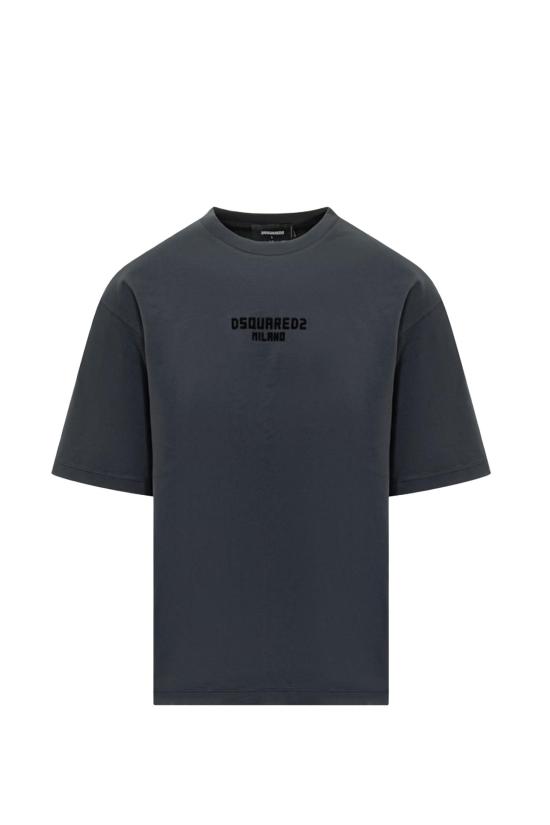 25FW 디스퀘어드2 반팔 티셔츠 S74GD1455D20020 968 NAVY BLACK PRINT