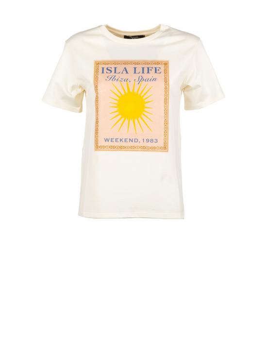 26SS 위켄드막스마라 반팔 티셔츠 2615971032600 PANTERA003 ECRU STAMPA