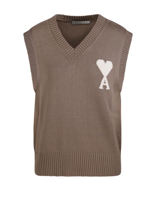 26SS 아미 스웨터 UKS860 KN0156 A117 BEIGE TAUPE ECRU