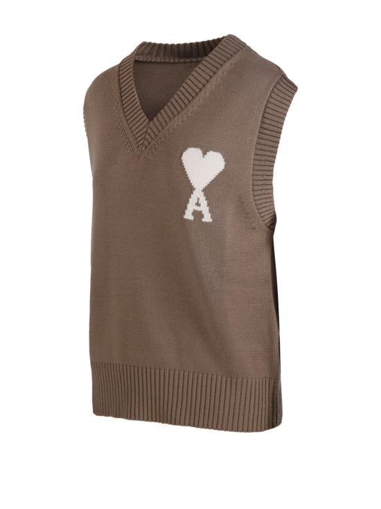 26SS 아미 스웨터 UKS860 KN0156 A117 BEIGE TAUPE ECRU - AMI