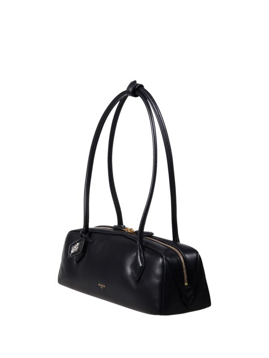 26SS 알라이아 르 테켈 미디움 레더 숄더백 AA1S06033I152 999 NOIR - ALAIA