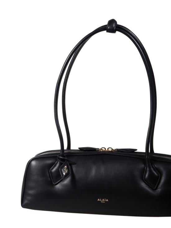 26SS 알라이아 르 테켈 미디움 레더 숄더백 AA1S06033I152 999 NOIR - ALAIA
