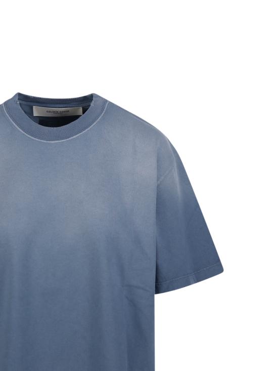 26SS 골든구스 반팔 티셔츠 GWP01874 P001773 50813 WINDWARD BLUE - GOLDEN GOOSE