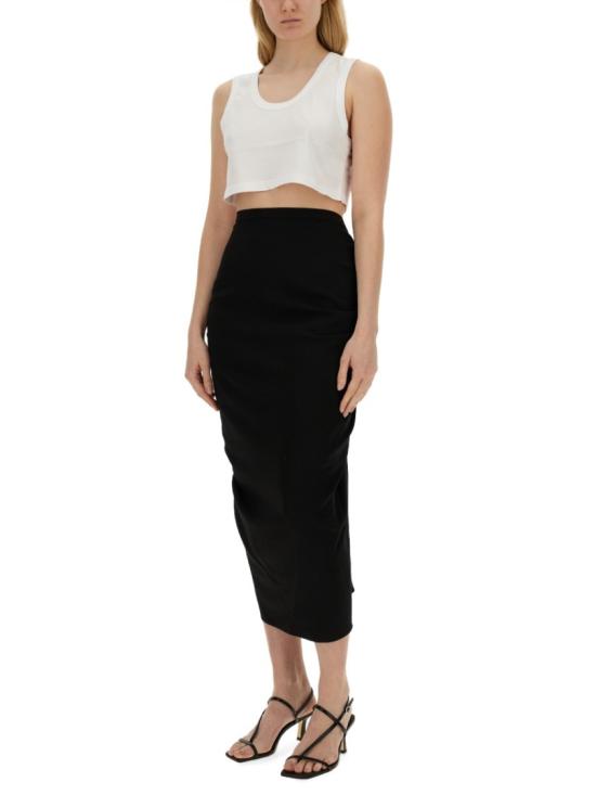  드리스 반 노튼 미디 스커트 010807 8314900 Black - DRIES VAN NOTEN
