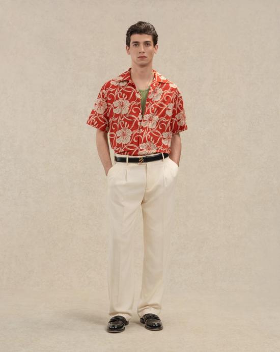 26SS 드롤드무슈 반팔 셔츠 K SH228 CO288RD Red - DROLE DE MONSIEUR