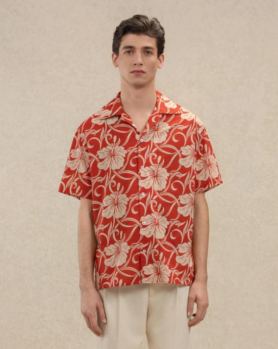 26SS 드롤드무슈 반팔 셔츠 K SH228 CO288RD Red - DROLE DE MONSIEUR