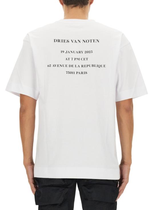  드리스 반 노튼 반팔 티셔츠 021112 7602001 Black - DRIES VAN NOTEN
