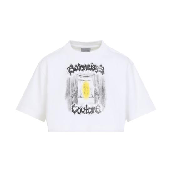 26SS 발렌시아가 반팔 티셔츠 871735 TUVD4 White