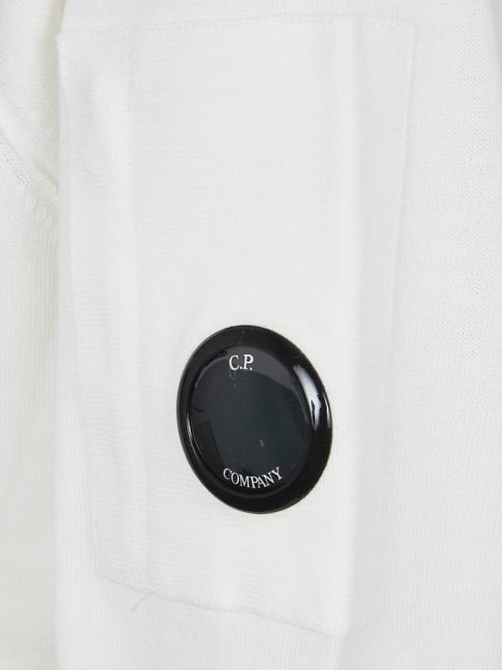 26SS 씨피 컴퍼니 코튼 씨 아일랜드 크루넥 렌즈 니트 20CMKN183A 110560A White - C.P. COMPANY