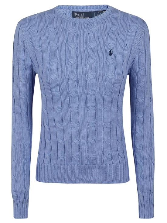 26SS 폴로 랄프로렌 포니 로고 피마코튼 케이블 니트 스웨터 211971869 009 Blue