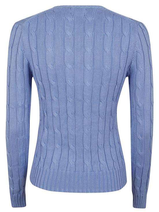 26SS 폴로 랄프로렌 포니 로고 피마코튼 케이블 니트 스웨터 211971869 009 Blue - POLO RALPH LAUREN