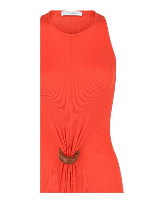  살바토레 페라가모 롱 원피스 13C948 772162 80006 38 Orange - SALVATORE FERRAGAMO
