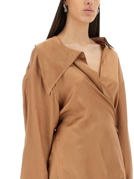  드리스 반 노튼 탑 010747 1427306 Brown - DRIES VAN NOTEN