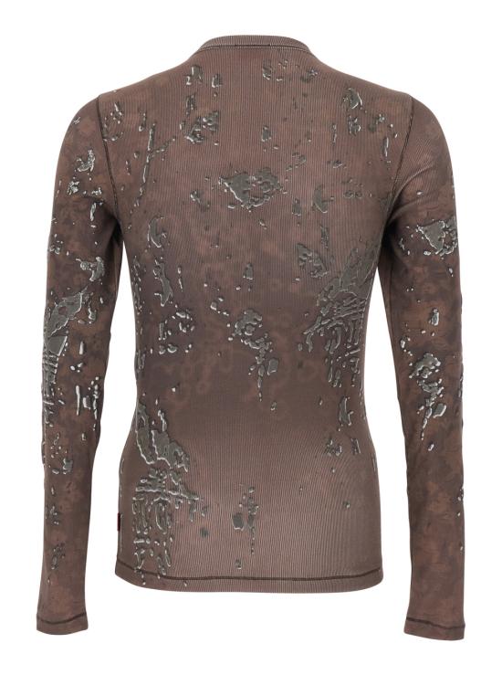 26SS 디젤 긴팔 티셔츠 A224040BKCK7EUA Brown - DIESEL