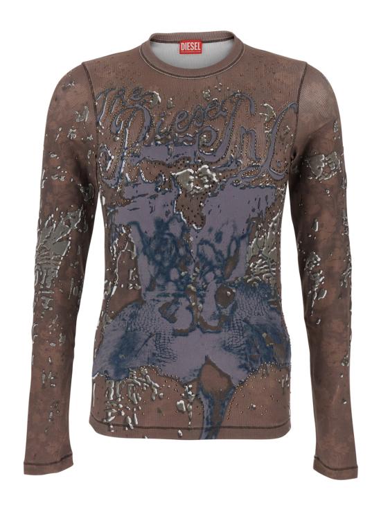 26SS 디젤 긴팔 티셔츠 A224040BKCK7EUA Brown