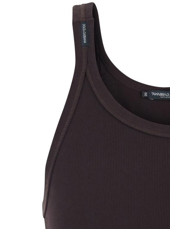 26SS 돌체앤가바나 민소매 티셔츠 G8SY5TFU7AVM0682 Brown - DOLCE & GABBANA