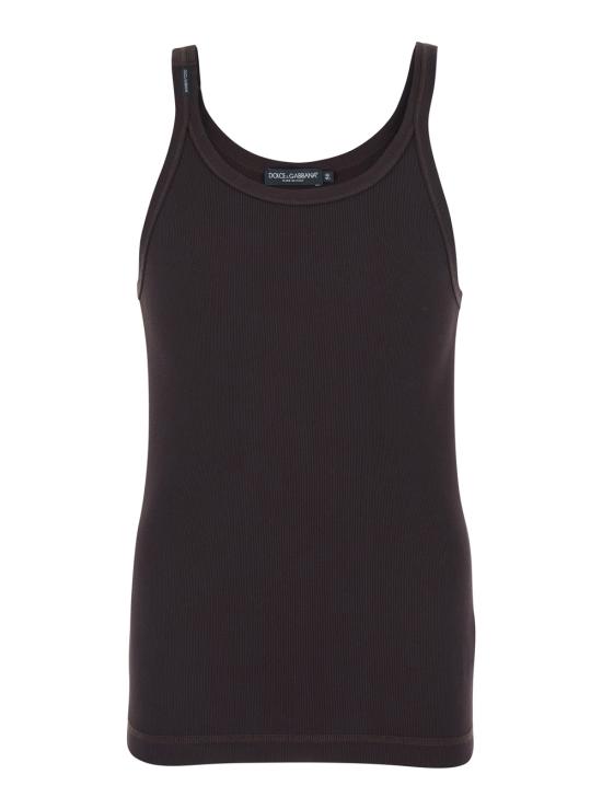 26SS 돌체앤가바나 민소매 티셔츠 G8SY5TFU7AVM0682 Brown