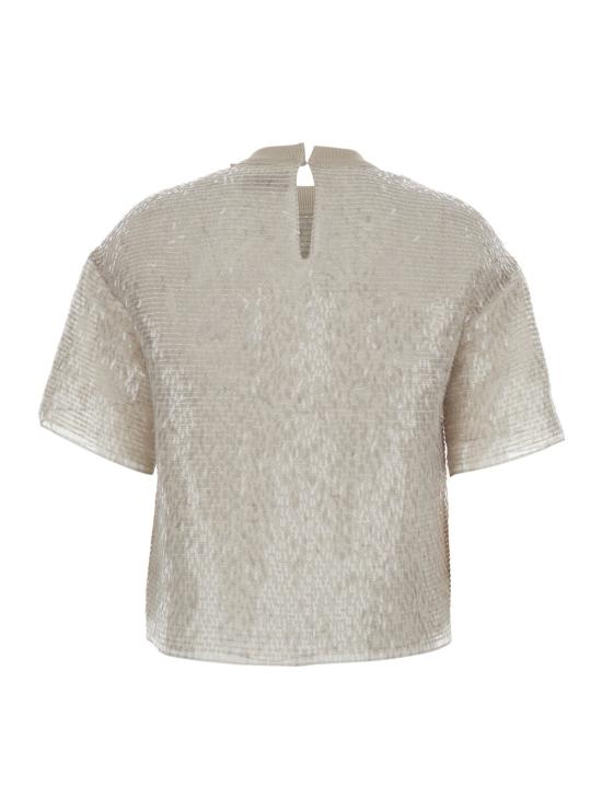 26SS 브루넬로 쿠치넬리 반팔 티셔츠 MF940HW300C4274 Beige - BRUNELLO CUCINELLI