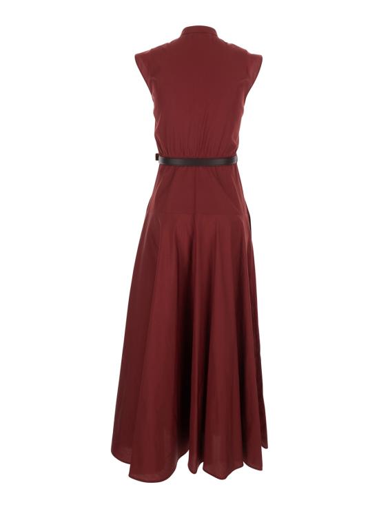 26SS 막스마라 스튜디오 롱 원피스 2616221052600074 Bordeaux - MAX MARA STUDIO