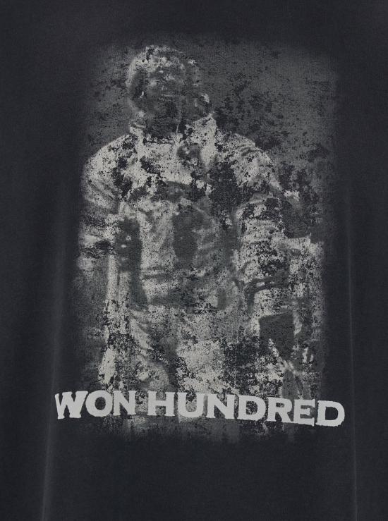 26SS 원 헌드레드 반팔 티셔츠 432312097WASHEDBLACK Black - WON HUNDRED