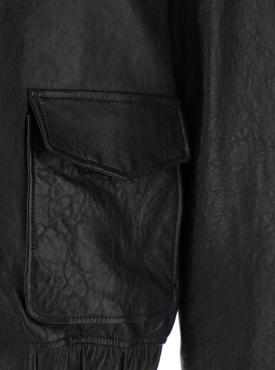 26SS 생로랑 버블 램스킨 쇼트 재킷 859948YCNF21000 Black - SAINT LAURENT