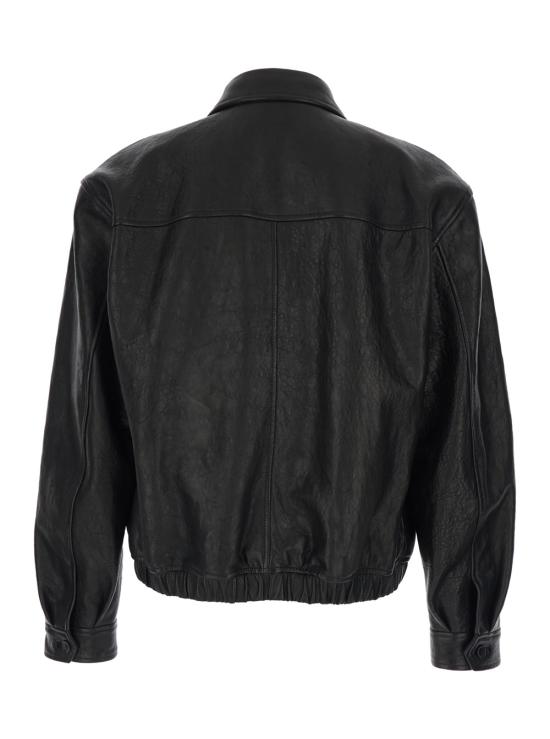 26SS 생로랑 버블 램스킨 쇼트 재킷 859948YCNF21000 Black - SAINT LAURENT