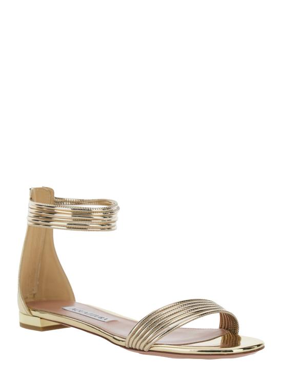 26SS 아쿠아주라 샌들 SWYFLAS0SSYSOG Metallic - AQUAZZURA