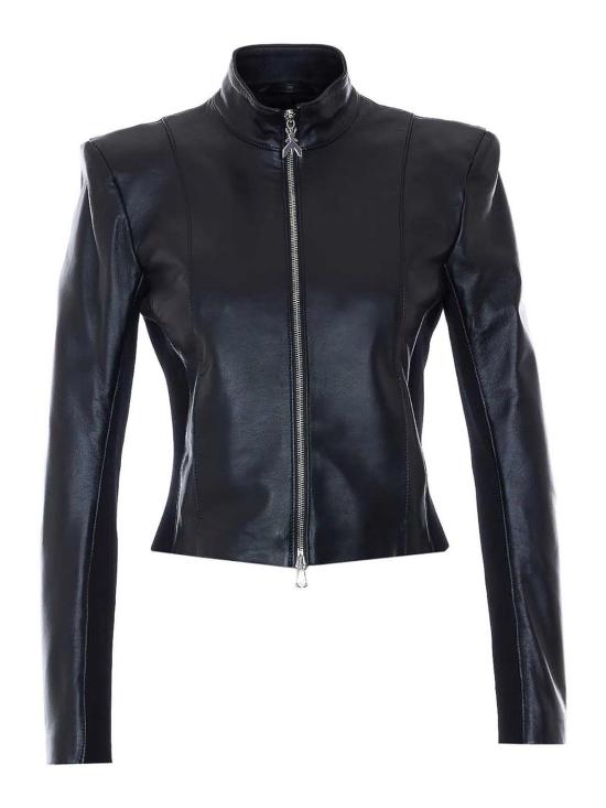 26SS 파트리지아페페 가죽 자켓 CO0001L1HZK103 Black