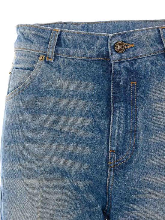 26SS 발망 스트레이트 팬츠 MI070DG106AW Blue - BALMAIN