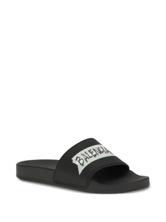 26SS 발렌시아가 풀 슬라이드 샌들 689031W0FPC1090 Black - BALENCIAGA