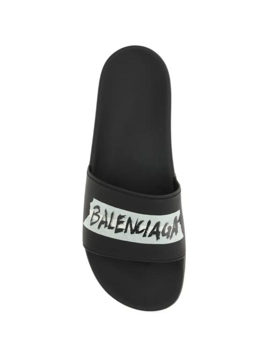 26SS 발렌시아가 풀 슬라이드 샌들 689031W0FPC1090 Black - BALENCIAGA