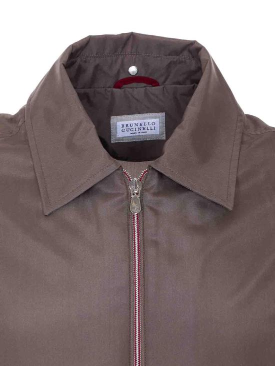 26SS 브루넬로 쿠치넬리 언라인드 멤브레인 실크 블루종 MZ4216570C1228 Beige - BRUNELLO CUCINELLI