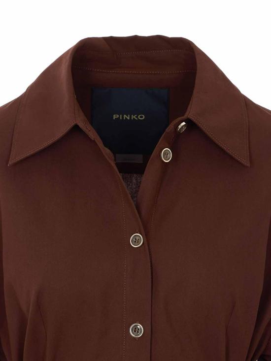 26SS 핑코 셔츠 106153A2ERL78 Brown - PINKO