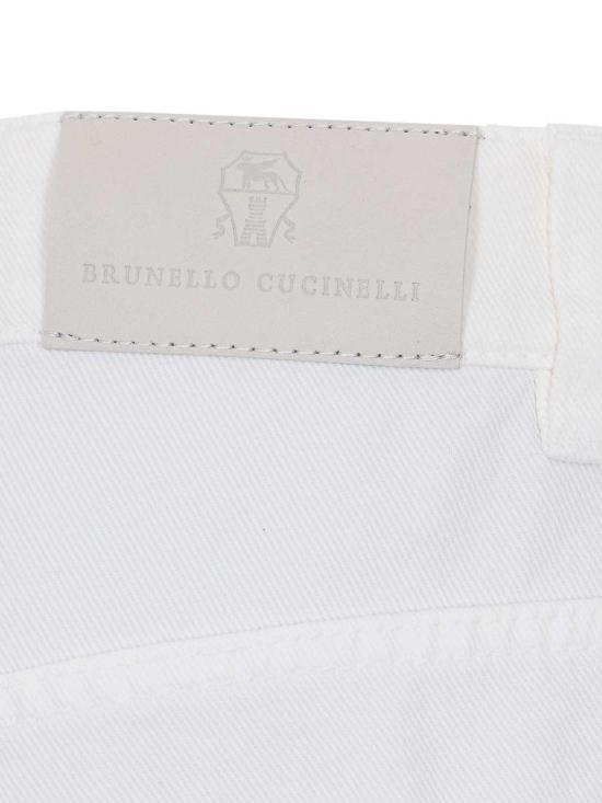 26SS 브루넬로 쿠치넬리 스트레이트 팬츠 M0H81P4059C1101 White - BRUNELLO CUCINELLI
