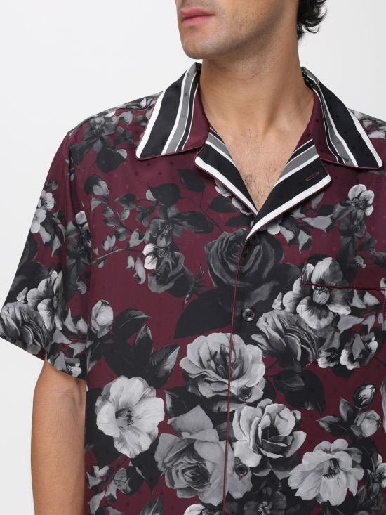 26SS 돌체앤가바나 반팔 셔츠 G5KS3THI10N HR5SV Burgundy - DOLCE & GABBANA