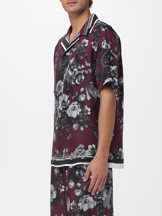 26SS 돌체앤가바나 반팔 셔츠 G5KS3THI10N HR5SV Burgundy - DOLCE & GABBANA