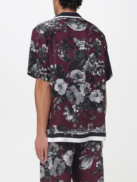 26SS 돌체앤가바나 반팔 셔츠 G5KS3THI10N HR5SV Burgundy - DOLCE & GABBANA