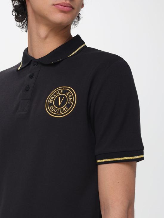26SS 베르사체 폴로 티셔츠 80GAGT03CJ01T G89 Black - VERSACE