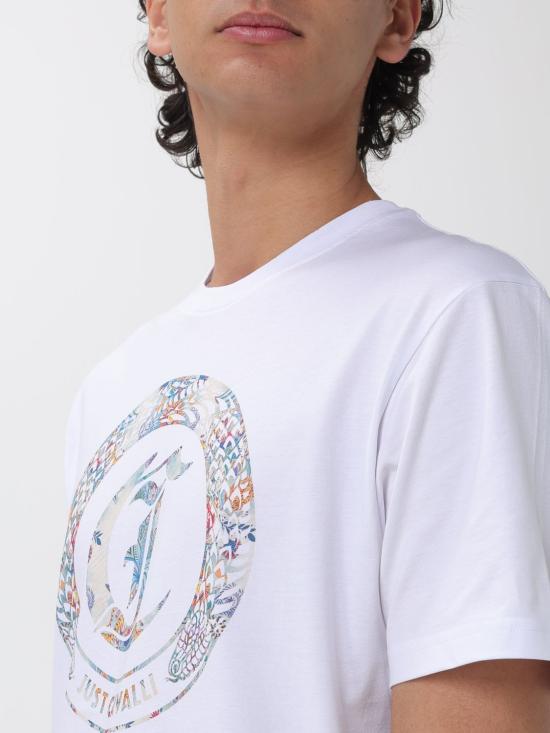 26SS 저스트까발리 반팔 티셔츠 80OAHE01CJ110 003 White - JUST CAVALLI