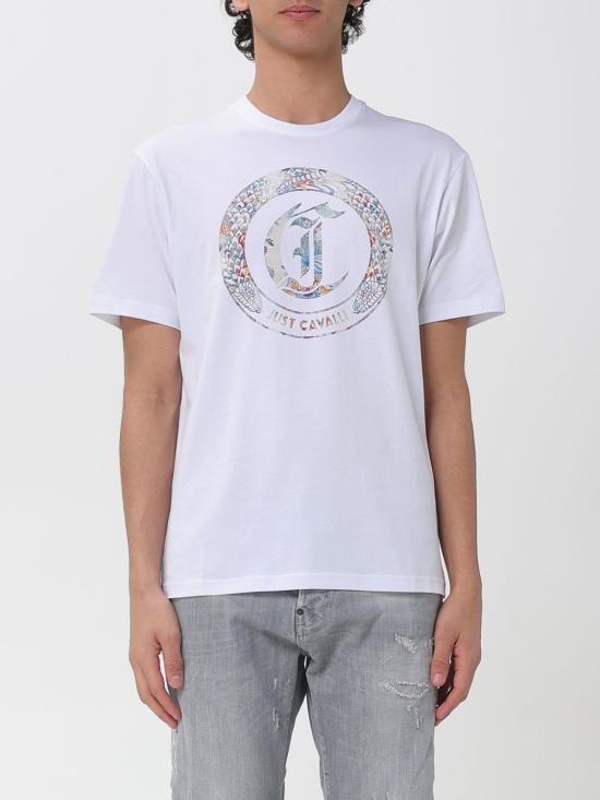 26SS 저스트까발리 반팔 티셔츠 80OAHE01CJ110 003 White