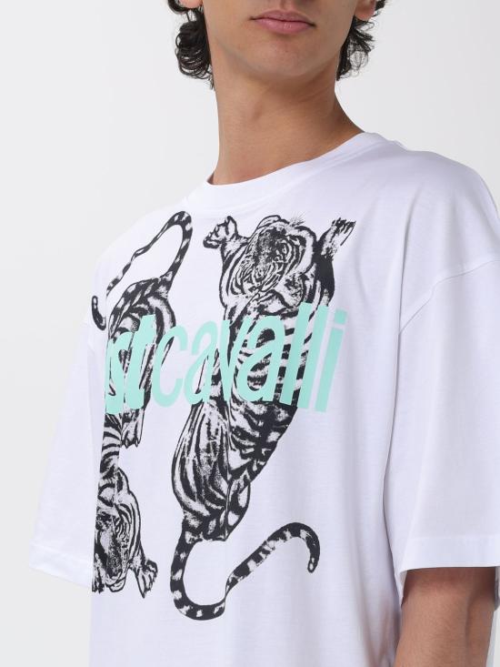 26SS 저스트까발리 반팔 티셔츠 80OAHE16CJ110 003 White - JUST CAVALLI