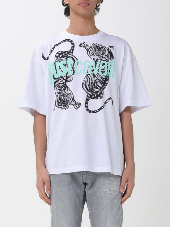 26SS 저스트까발리 반팔 티셔츠 80OAHE16CJ110 003 White