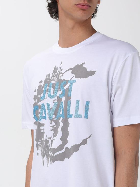 26SS 저스트까발리 반팔 티셔츠 80OAHE27CJ110 003 White - JUST CAVALLI