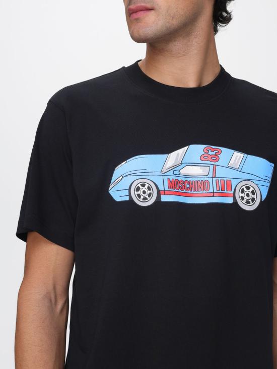 26SS 모스키노 반팔 티셔츠 07030241 1555 Black - MOSCHINO