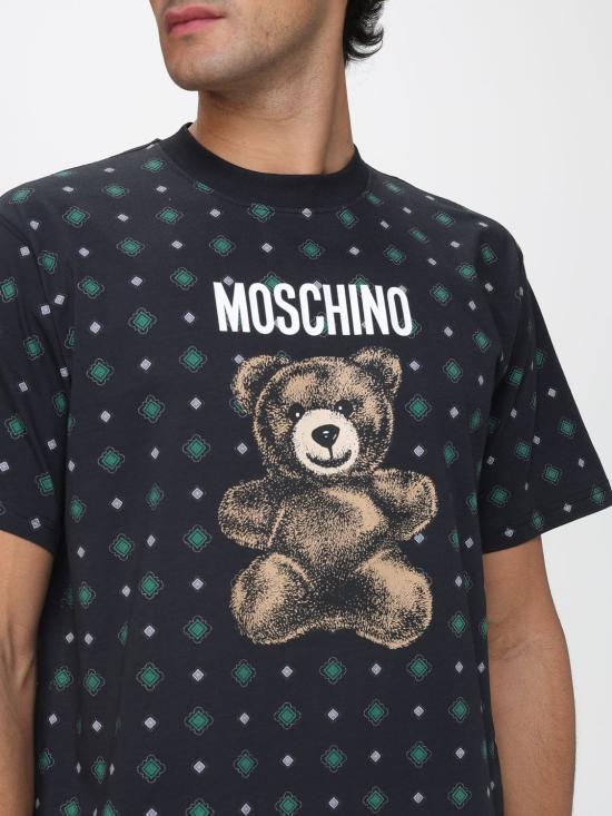 26SS 모스키노 반팔 티셔츠 07170241 2555 Black - MOSCHINO