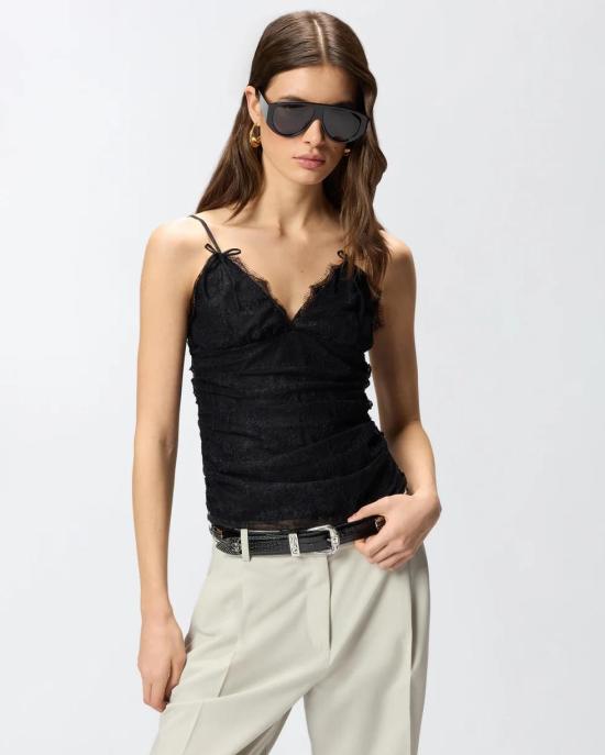 26SS 핑코 긴팔 티셔츠 106726A378 Z99 Nero limousine - PINKO