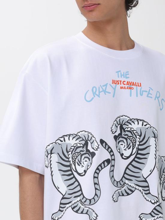 26SS 저스트까발리 반팔 티셔츠 80OAHT24CJ518 003 White - JUST CAVALLI